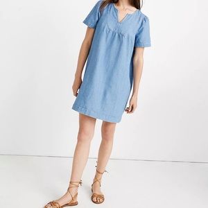Denim Popover Swing Dress in Newsom Wash size Large